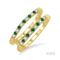 ASHI Gemstone & Diamond Insert Ring 29798PPFHEMYG