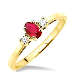 Parkplace Jewelers Oval Shape Gemstone & Diamond Ring 40309PPTXRB