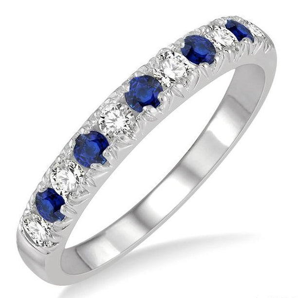 Parkplace Jewelers 11 Alternate Gemstone & Diamond Wedding Band 46506PPFGSPWG