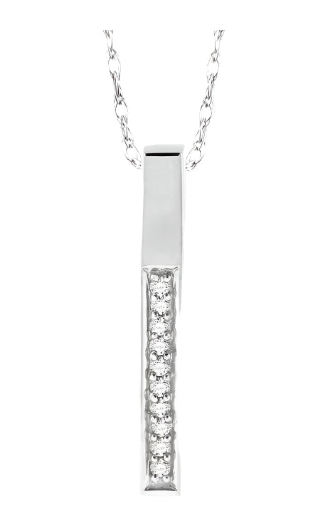 Parkplace Jewelers Vertical Bar Diamond Pendant 92008PPTXPDW