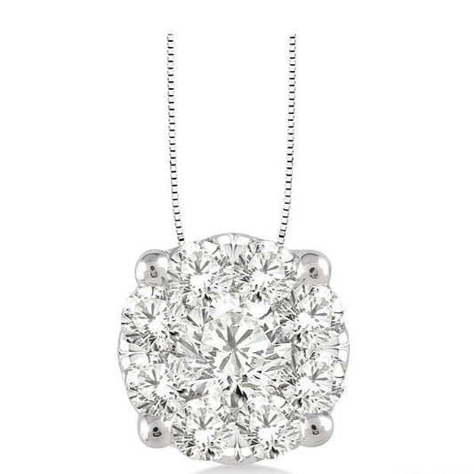 Parkplace Jewelers Round Shape Lovebright Essential Diamond Solitaire Pendant 91751PPFVPDWG