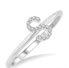 Parkplace Jewelers Block 'S' Initial Diamond Ring 365D9PPTSWG-S