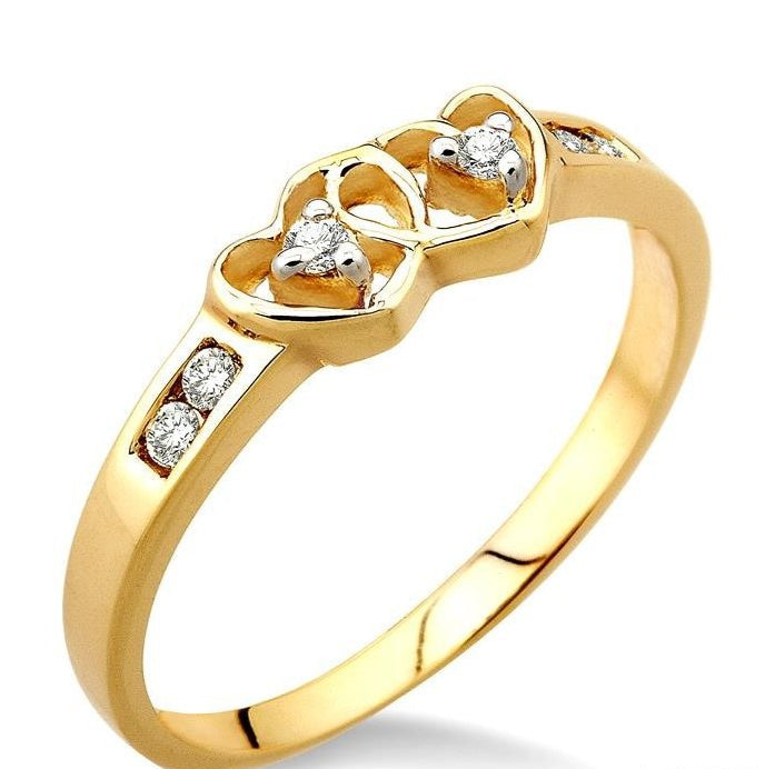 Parkplace Jewelers Twin Heart Shape Diamond Fashion Ring 10528PPTX
