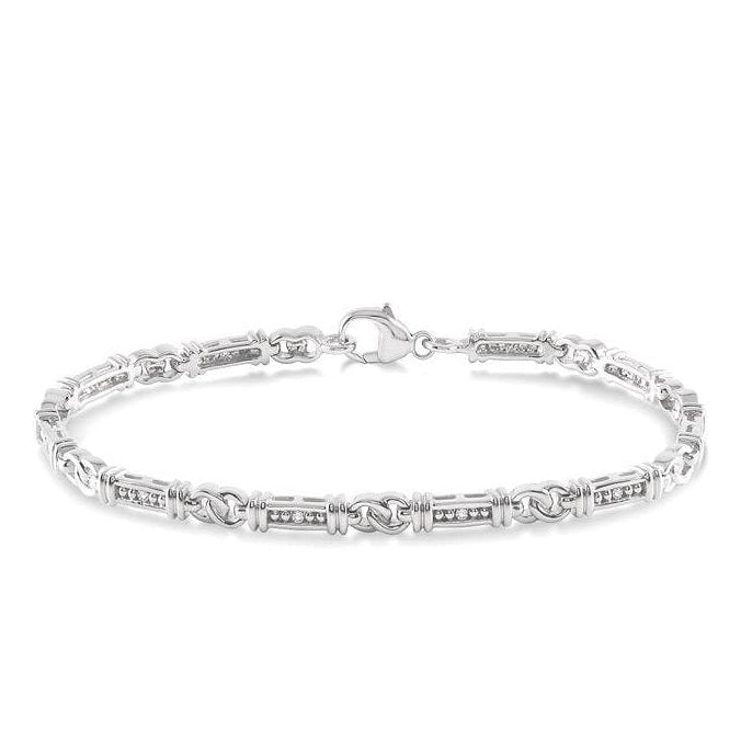 Parkplace Jewelers Silver Diamond Bracelet 85238PPSSSLTB