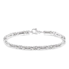 Parkplace Jewelers Silver Diamond Bracelet 85238PPSSSLTB