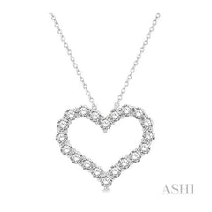 ASHI Heart Shape Diamond Pendant 94050PPFGPDWG-3.00