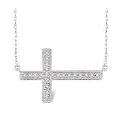 Parkplace Jewelers Sideway Cross Diamond Pendant 95877PPTSPDWG