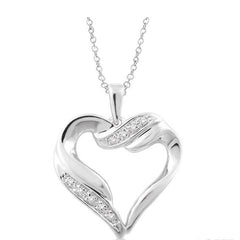 Parkplace Jewelers Silver Heart Shape Diamond Fashion Pendant 86559PPSSSLPD