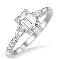 Parkplace Jewelers Emerald Shape Semi-Mount Diamond Engagement Ring 23714PPFHWG-SM-OC