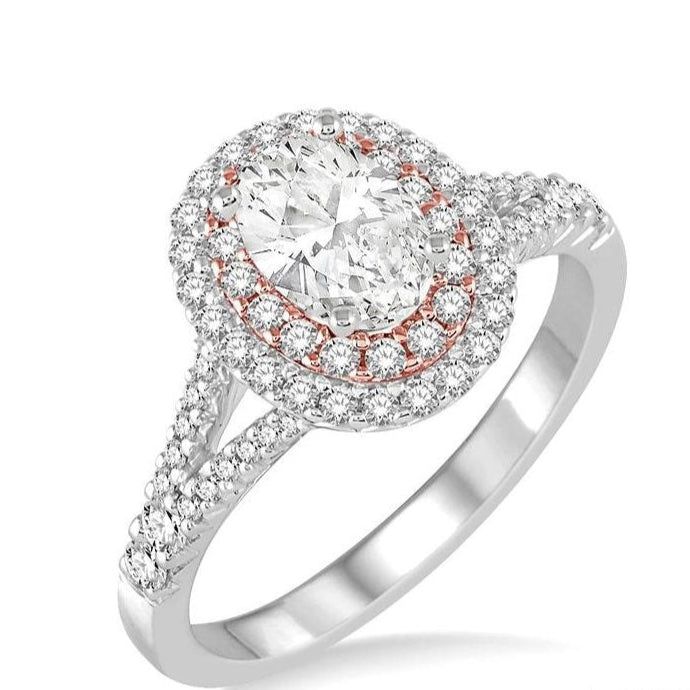Parkplace Jewelers Oval Shape Semi-Mount Halo Diamond Engagement Ring 247C2PPFVWP-SM