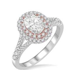 Parkplace Jewelers Oval Shape Semi-Mount Halo Diamond Engagement Ring 247C2PPFVWP-SM