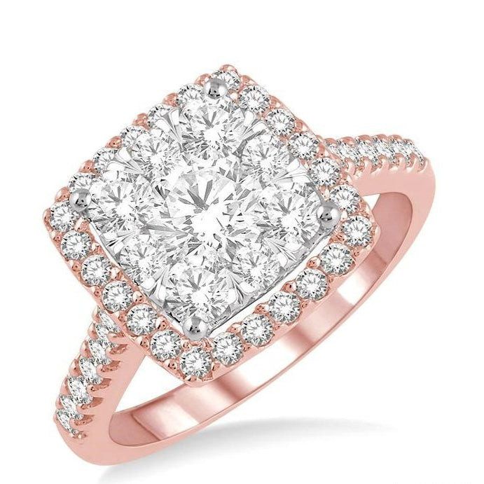 Parkplace Jewelers Cushion Shape Halo Lovebright Essential Diamond Engagement Ring 123F0PPFVPW-1.50