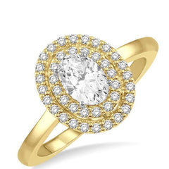 Parkplace Jewelers Oval Shape Semi-Mount Halo Diamond Engagement Ring 262L5PPFHYW-SM
