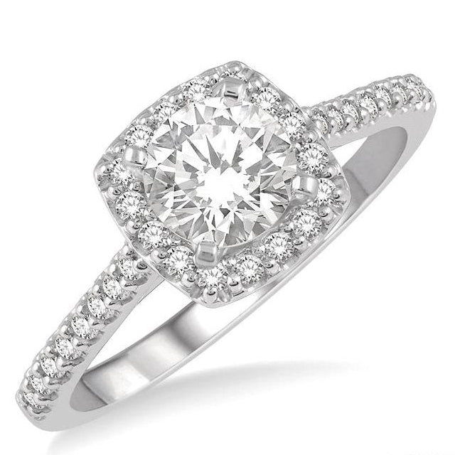 Parkplace Jewelers Round Shape Halo Diamond Engagement Ring 241G2PPFHWG-LE-RD