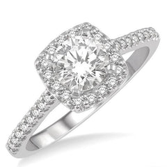Parkplace Jewelers Round Shape Halo Diamond Engagement Ring 241G2PPFHWG-LE-RD