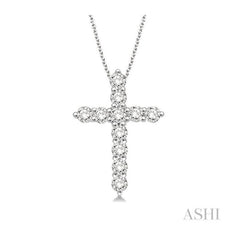 ASHI Cross Diamond Pendant 96456PPFGPDWG