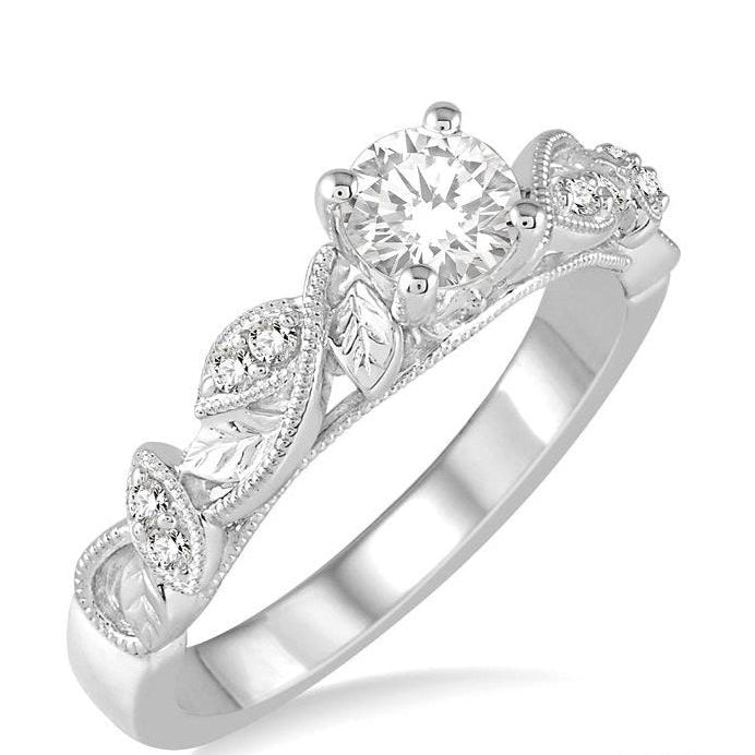 Parkplace Jewelers Round Shape Semi-Mount Diamond Engagement Ring 264D9PPFHWG-SM