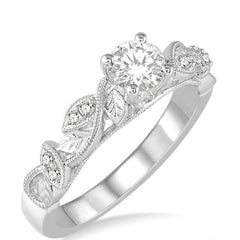 Parkplace Jewelers Round Shape Semi-Mount Diamond Engagement Ring 264D9PPFHWG-SM