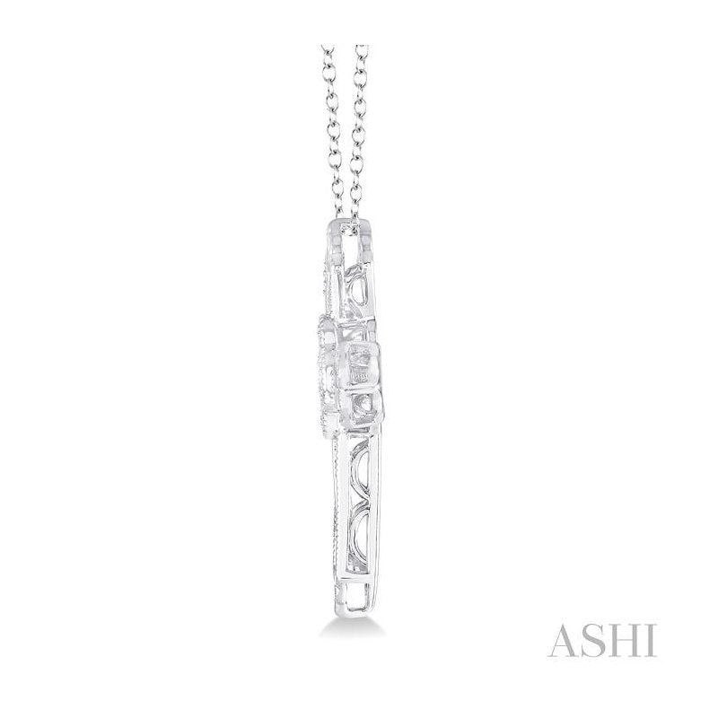 ASHI Silver Cross Emotion Diamond Pendant 84059PPSXSLPD