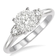 ASHI Round Shape Lovebright Diamond Engagement Ring 19463PPFVWG-LE