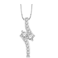 Parkplace Jewelers 2 Stone Diamond Pendant 662L4PPFHPDWG