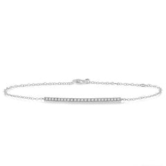 Parkplace Jewelers Bar Diamond Chain Bracelet 701A0PPTSWG