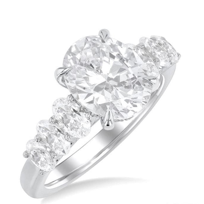 Parkplace Jewelers Oval Shape Semi-Mount Diamond Engagement Ring 192BCPPFHWG-SM-OV3