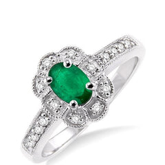 Parkplace Jewelers Oval Shape Gemstone & Halo Diamond Ring 42538PPTSEMWG