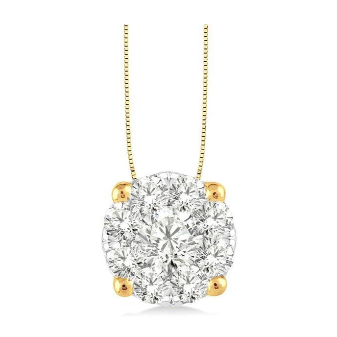 Parkplace Jewelers Round Shape Lovebright Essential Diamond Solitaire Pendant 91752PPFGPDYW