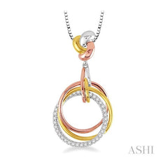 ASHI Circle Diamond Fashion Pendant 64996PPFNPD3T