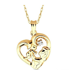 Parkplace Jewelers Heart Shape Mom & Child Diamond Fashion Pendant 93189PPTXPD
