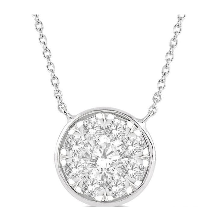 Parkplace Jewelers Round Shape Lovebright Essential Diamond Pendant 9977VPPFHNKWG