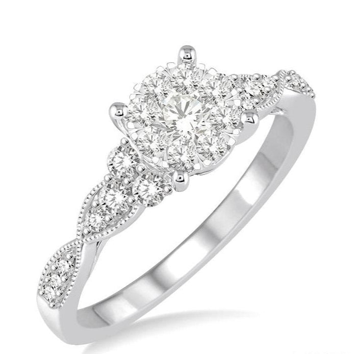 Parkplace Jewelers Round Shape Lovebright Diamond Engagement Ring 121D3PPFVWG-LE