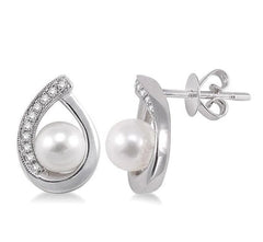 Parkplace Jewelers Pearl & Diamond Fashion Earrings 56668PPTXERWG