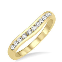 Parkplace Jewelers Curved Diamond Wedding Band 30355PPFGYG