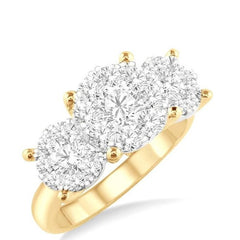 Parkplace Jewelers Round Shape Past Present & Future Lovebright Essential Diamond Engagement Ring 36920PPFVYW-1.50