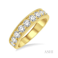 ASHI Diamond Wedding Band 33330PPFGYG-1.50