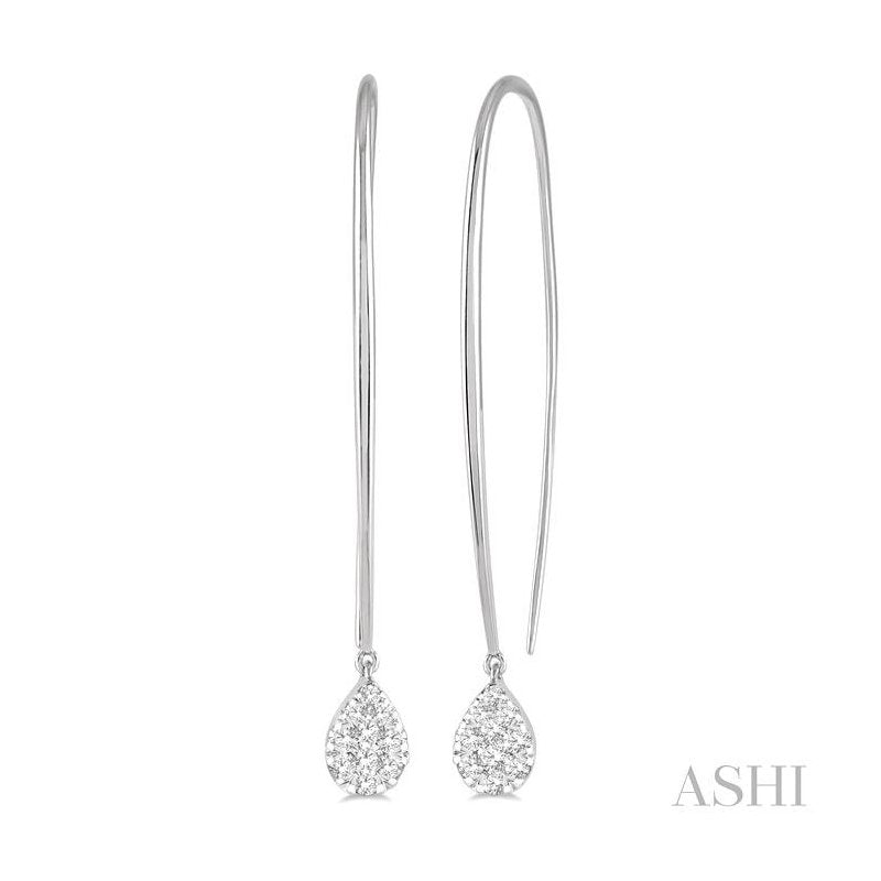 ASHI Pear Shape Lovebright Essential Diamond Earrings 917A5PPFHERWG