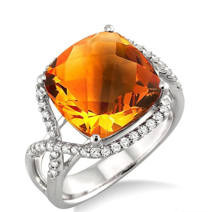 Parkplace Jewelers Cushion Shape Gemstone & Diamond Ring 50255PPFVCTWG