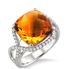 Parkplace Jewelers Cushion Shape Gemstone & Diamond Ring 50255PPFVCTWG