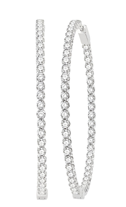 Parkplace Jewelers Inside-Out Diamond Hoop Earrings 629C0PPFGERWG-7.00
