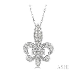 ASHI Fleur De Lis Diamond Pendant 98207PPTSPDWG