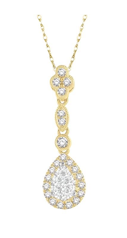 Parkplace Jewelers Pear Shape Halo Lovebright Diamond Pendant 904B4PPFGPDYW