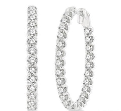 Parkplace Jewelers Inside-Out Diamond Oval Hoop Earrings 624B0PPFGERWG-5.00