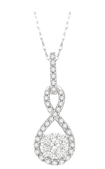 Parkplace Jewelers Round Shape Lovebright Diamond Infinity Pendant 902A6PPFHPDWG