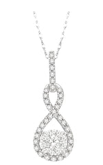 Parkplace Jewelers Round Shape Lovebright Diamond Infinity Pendant 902A6PPFHPDWG