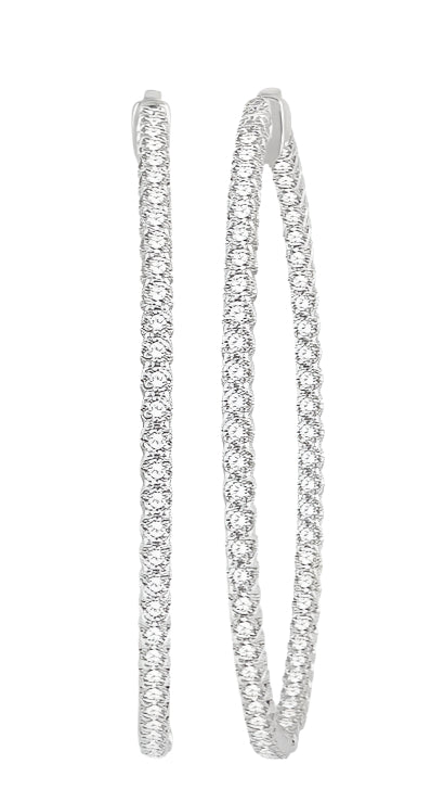 Parkplace Jewelers Inside-Out Diamond Hoop Earrings 629C0PPFGERWG-5.00