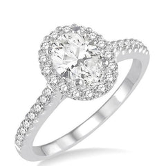 Parkplace Jewelers Oval Shape Semi-Mount Halo Diamond Engagement Ring 216D5PPFVWG-SM
