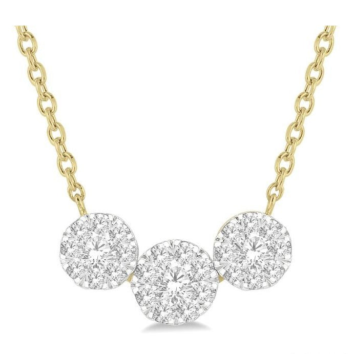 Parkplace Jewelers Round Shape Past Present & Future Lovebright Essential Diamond Necklace 9962HPPFGNKYW