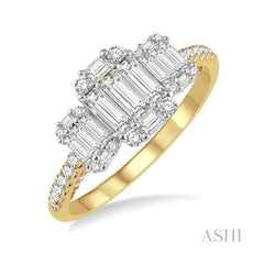 ASHI Past Present & Future Fusion Diamond Engagement Ring 119D2PPFGYW